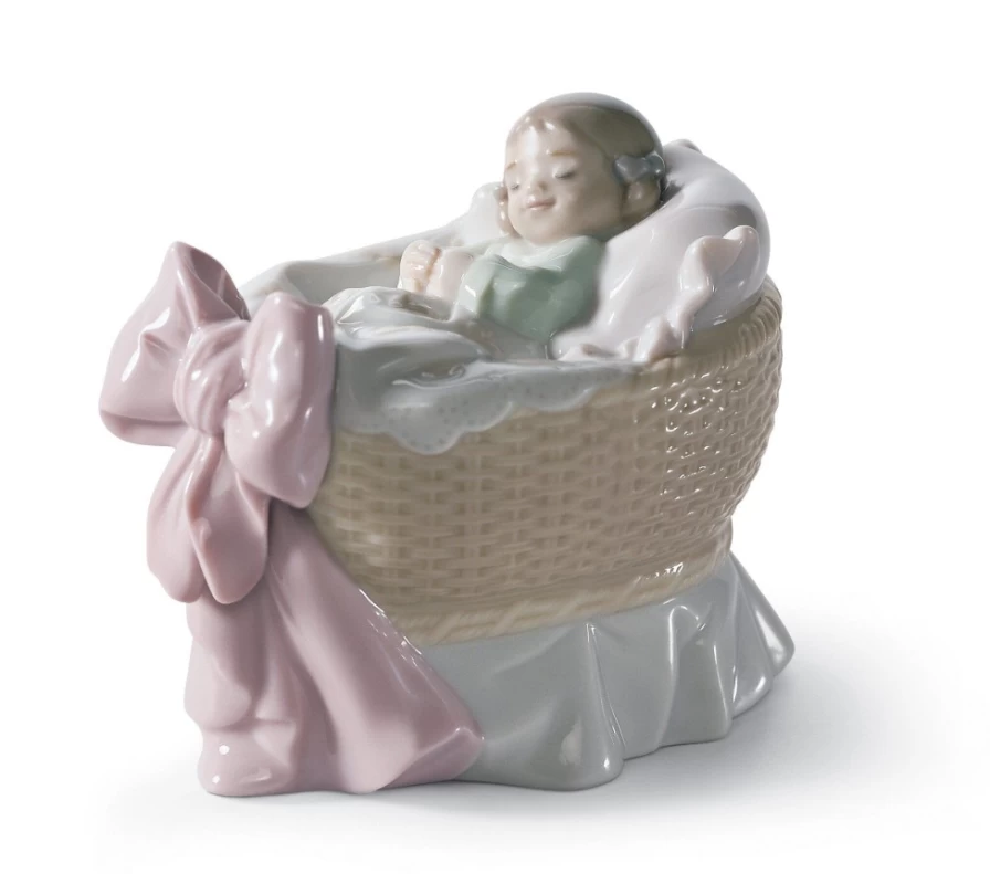 Lladró New Treasure Girl Porcelain Figurine - Collectible Art Statue