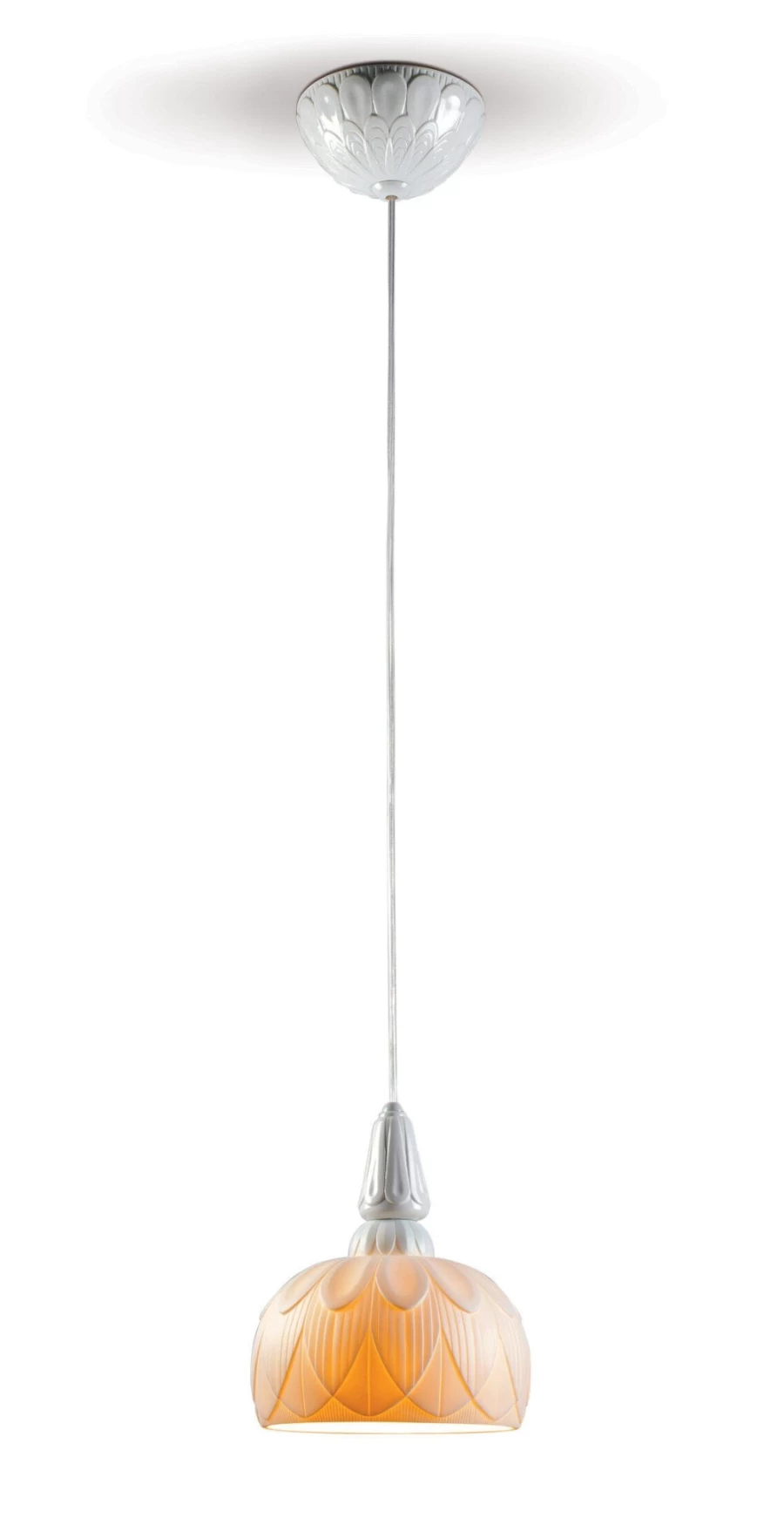 Lladró Ivy And Seed White Single Ceiling Lamp for US Market