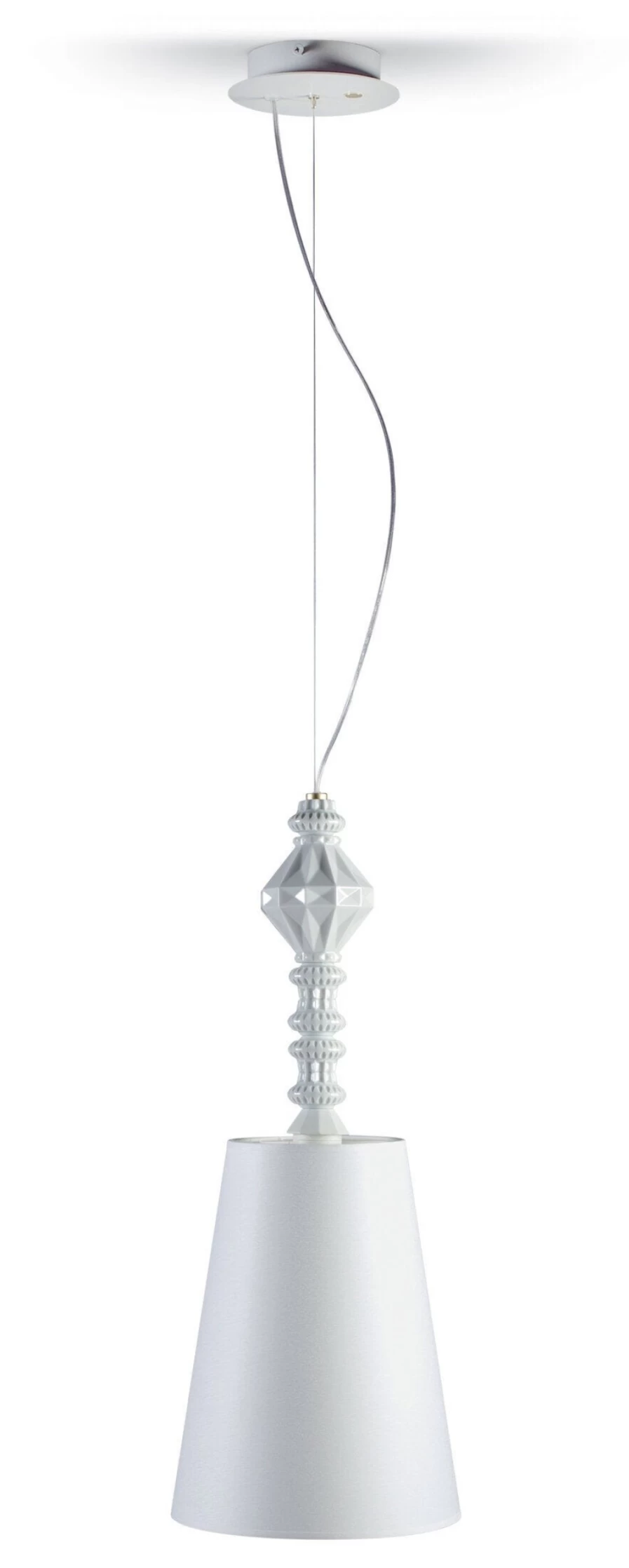 Lladró Belle De Nuit White Porcelain Ceiling Lamp I