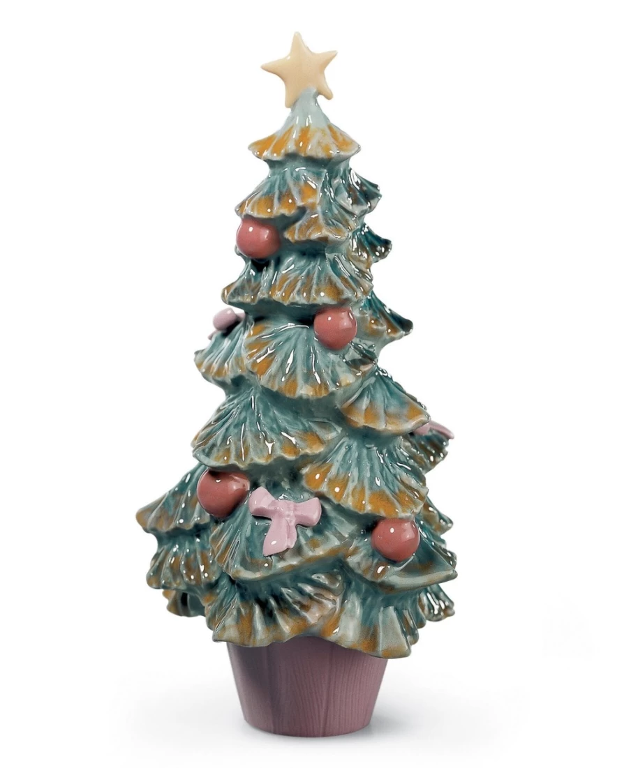 Lladró Christmas Tree Porcelain Figurine - Handcrafted Holiday Collectible