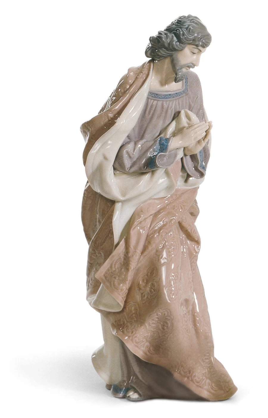 Lladró Saint Joseph Nativity Figurine - Handcrafted Porcelain Christmas Decor