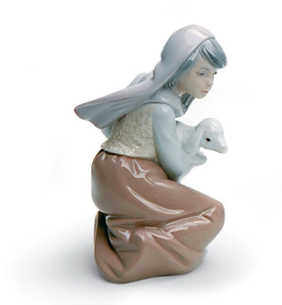 Lladró Lost Lamb Nativity Figurine - Handcrafted Porcelain Christmas Decor