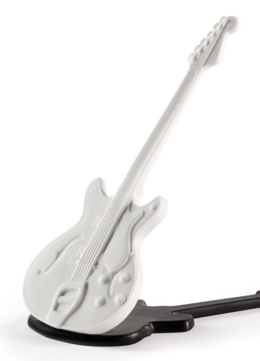 Lladró Porcelain Electric Guitar Figurine – Handcrafted Collectible Music Statue