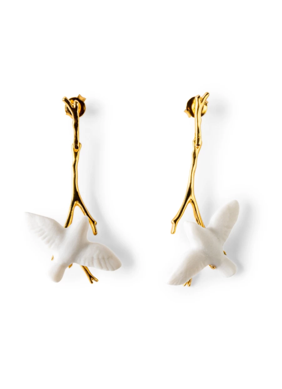 Lladró Enchanted Forest Long Drop Earrings – Elegant 613 Style Fairy Tale Jewelry