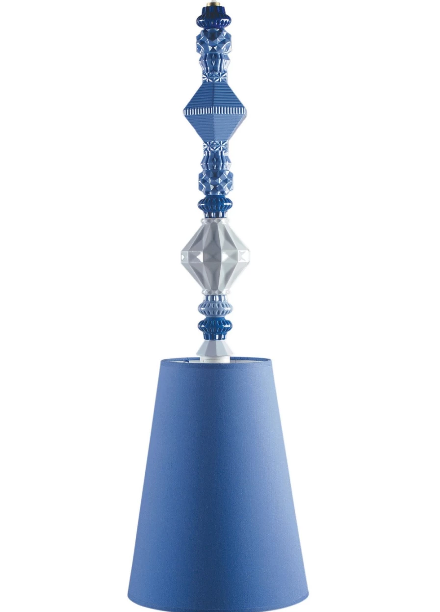 Lladró Belle De Nuit Blue Ceiling Lamp II | Elegant Handcrafted Porcelain Light Fixture