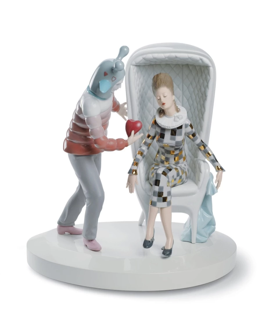 "Lladró 'The Love Explosion' Couple Figurine by Jaime Hayon – Collector's Art Piece"