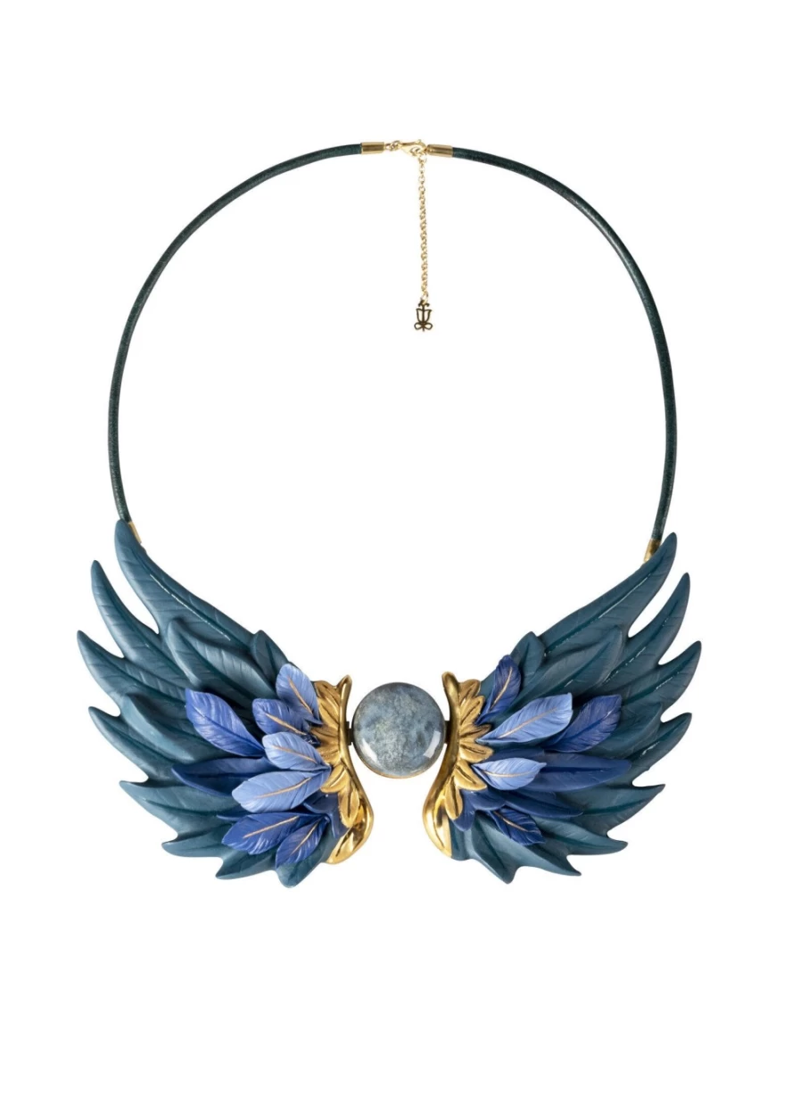 Lladró Paradise Wings Angel Necklace – Elegant Silver Pendant for Women