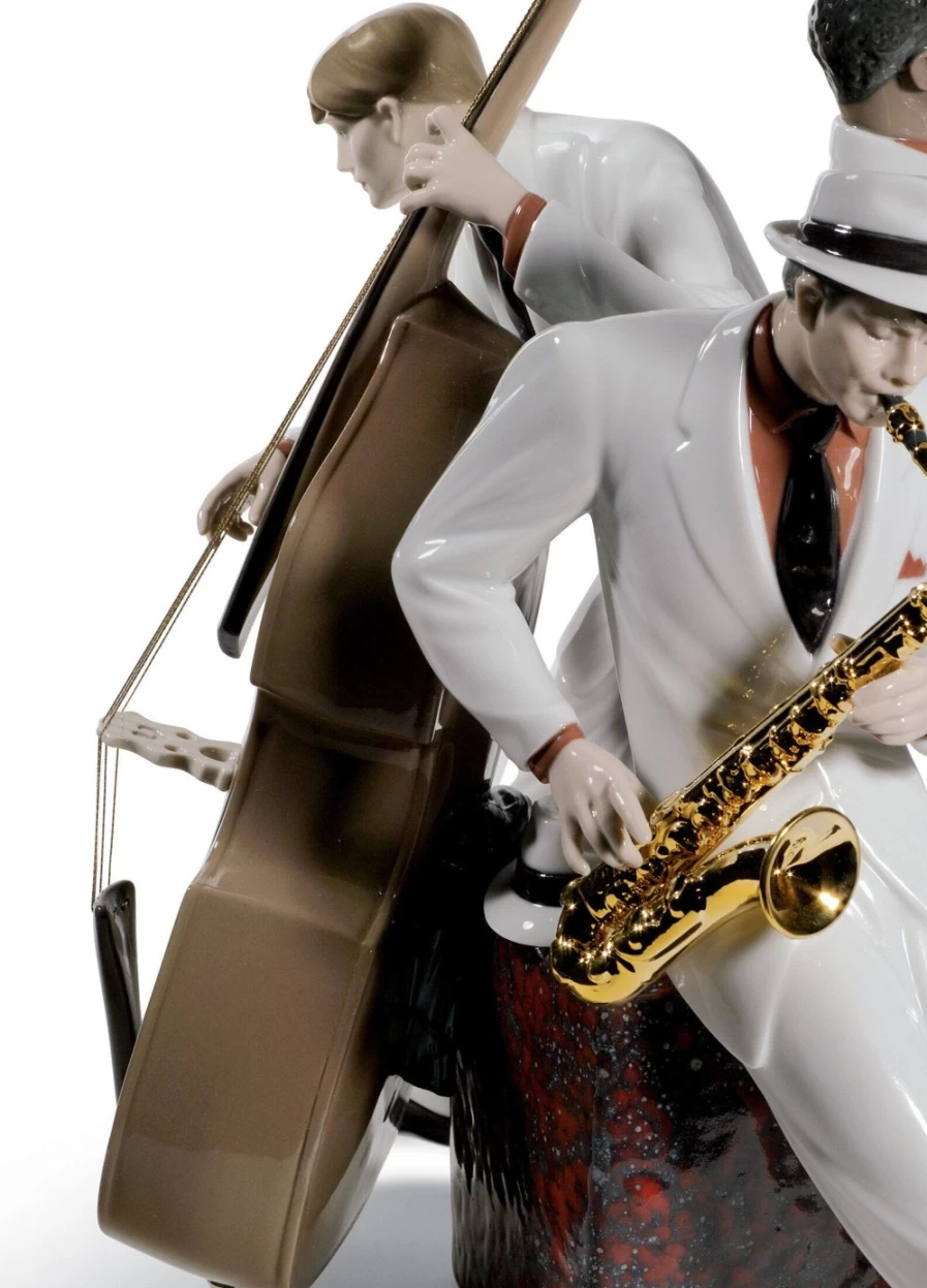 "Lladró Limited Edition Jazz Trio Figurine – Collectible Porcelain Sculpture"