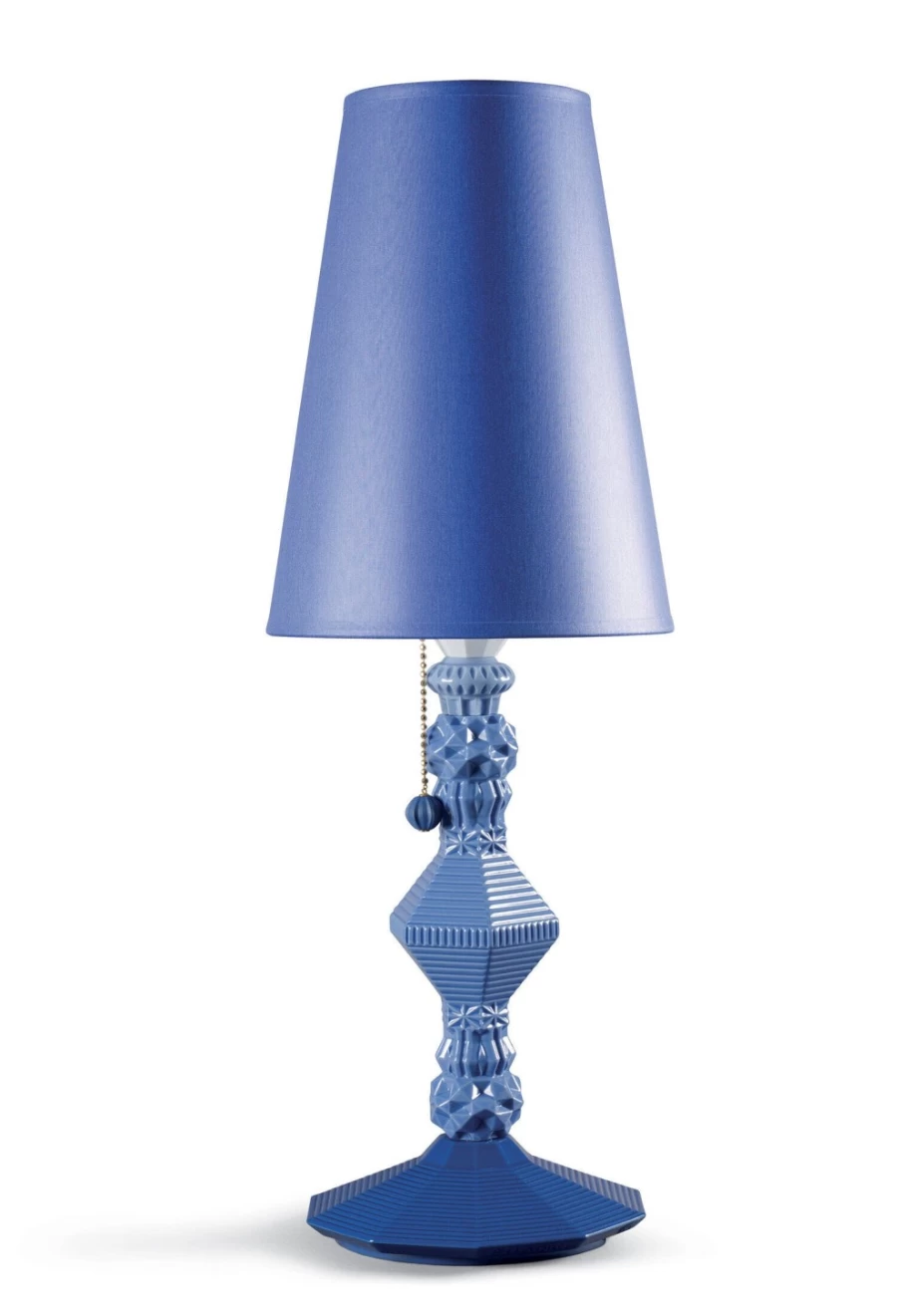 Lladró Belle De Nuit Blue Table Lamp – Elegant Handcrafted Porcelain Night Light (US)