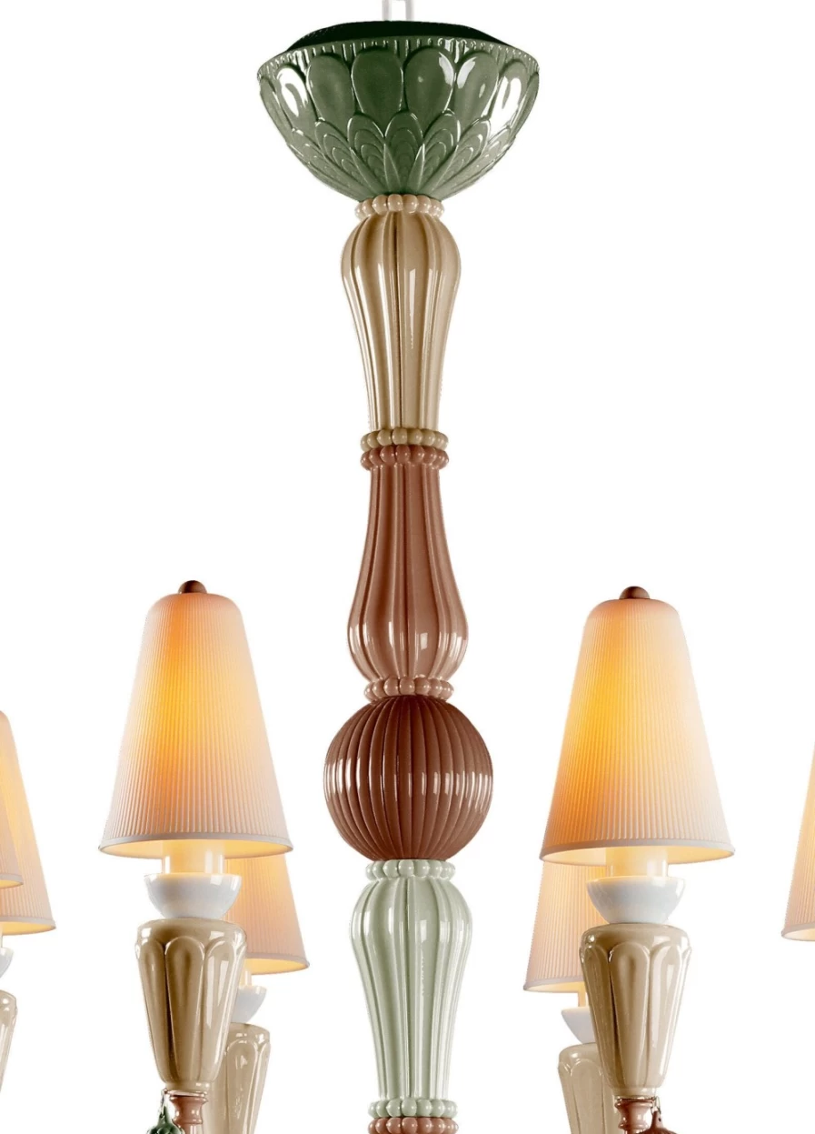 Lladró Ivy And Seed 8-Light Chandelier – Elegant Floral Spice-Inspired Ceiling Lighting