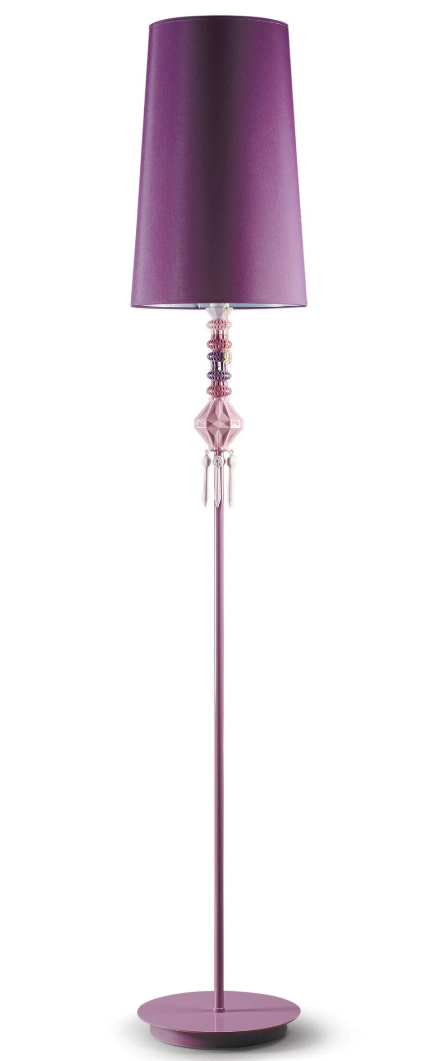 Lladró Belle De Nuit Pink Floor Lamp I - Elegant US Collection