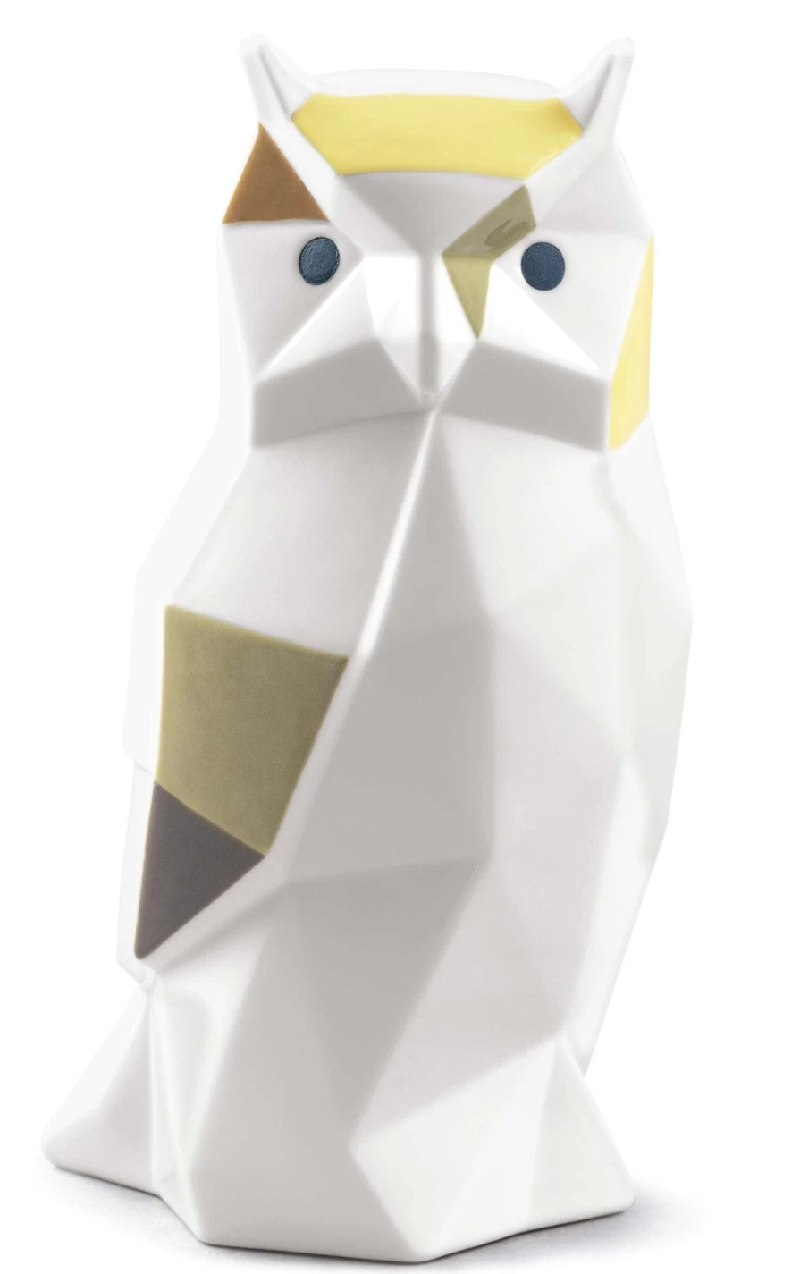 Lladró Handcrafted Owl Figurine - Porcelain Sculpture Collectible Art Piece