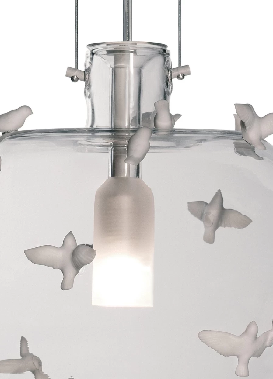 Lladró Freeze Frame Birds Ceiling Lamp - Elegant Handcrafted Porcelain Lighting for Home Decor