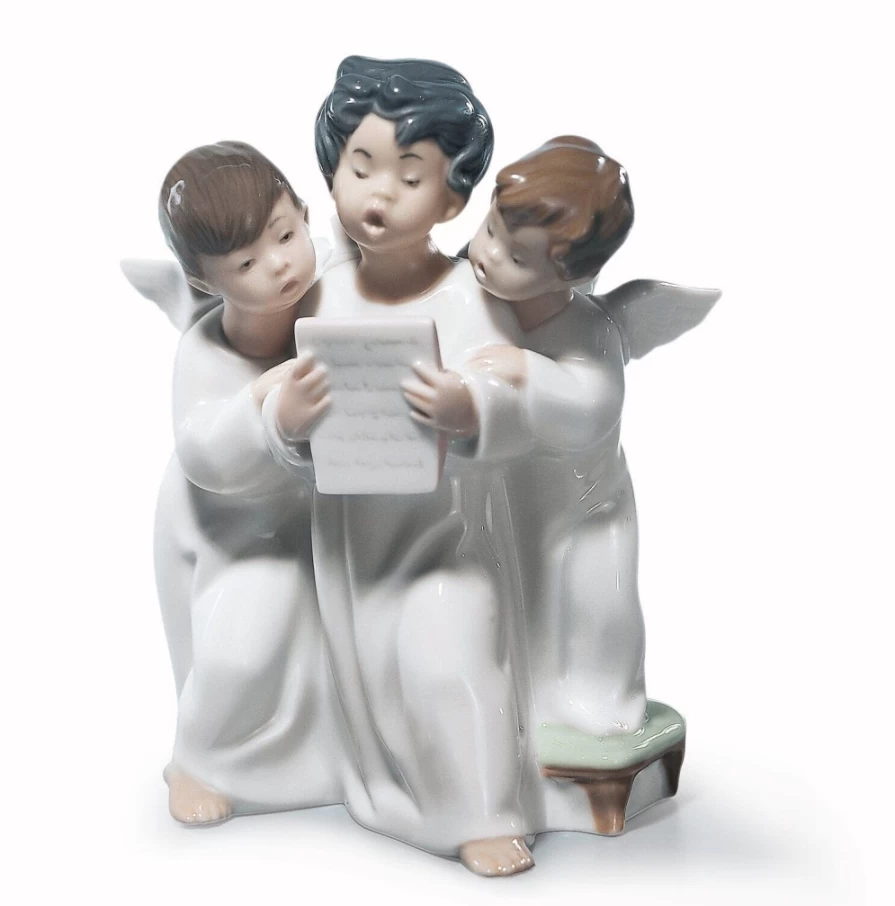 Lladró Angels' Group Figurine - Handcrafted Porcelain Collectible