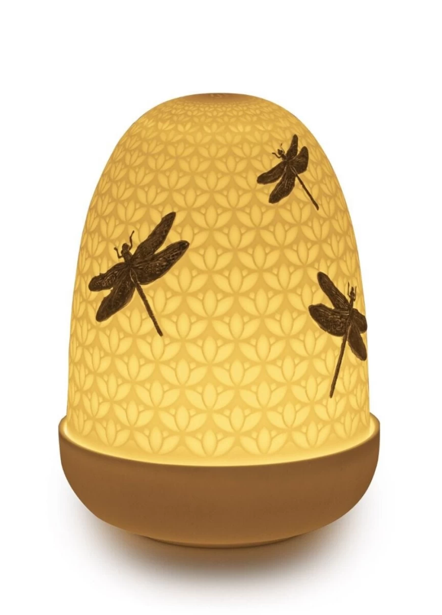 Lladró Dragonflies Glass Dome Table Lamp - Elegant Handcrafted Home Decor Lighting