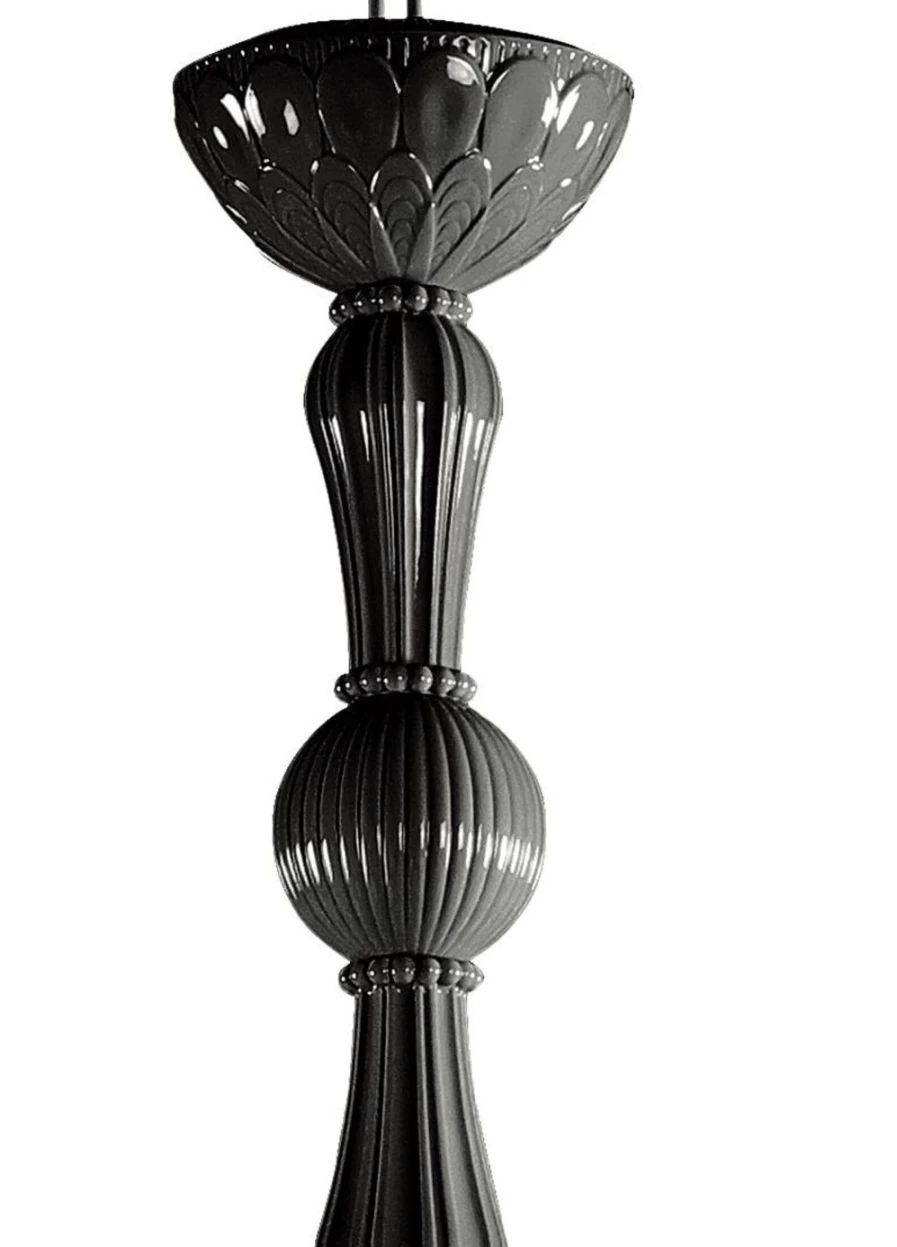 Lladró Absolute Black 16-Light Flat Chandelier - Ivy And Seed Medium Model