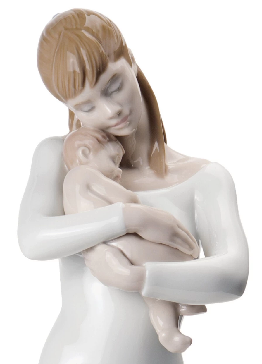 Lladró Goodnight My Angel Porcelain Figurine - Mother and Child Sculpture