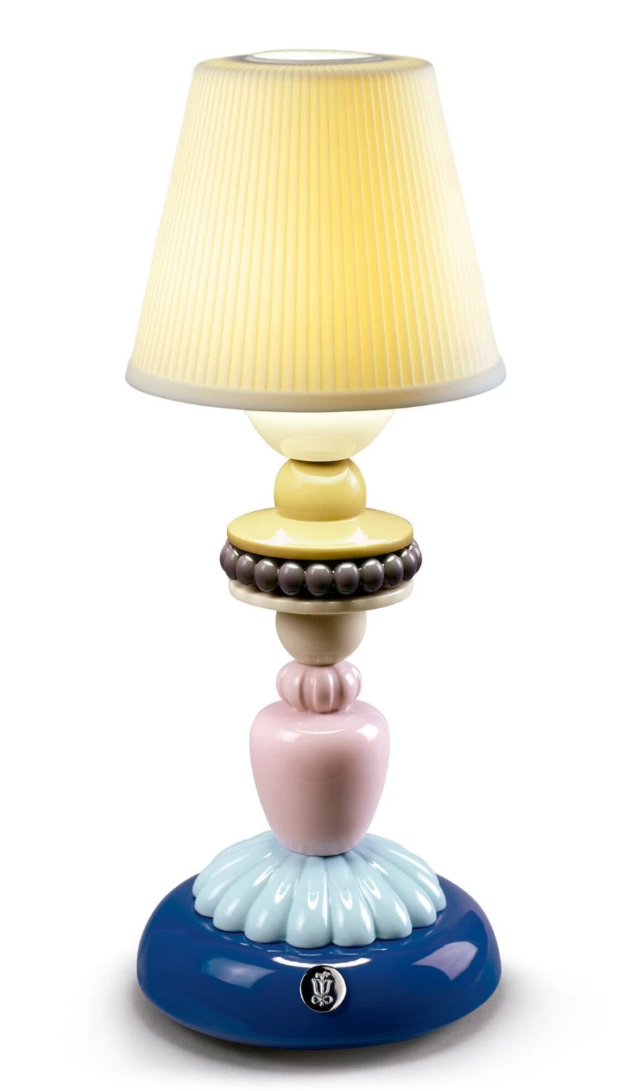 Lladró Blue Sunflower Firefly Table Lamp – Handcrafted Ceramic Night Light