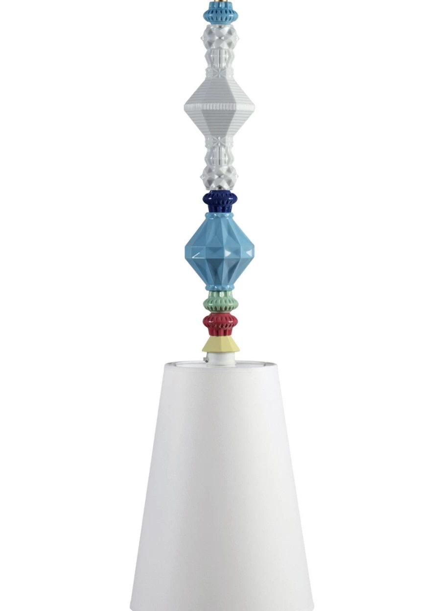 Lladró Belle De Nuit Ceiling Lamp II - Multicolor Handcrafted Porcelain Chandelier for Modern Elegance