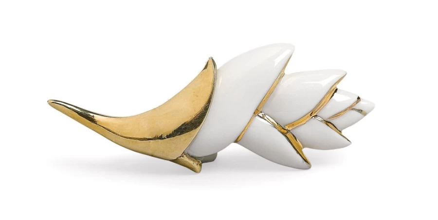 Lladró Heliconia Flower Brooch - Handcrafted Porcelain Jewelry Pin