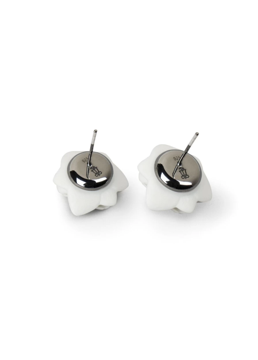 Lladró Orchid Flower Stud Earrings – Handcrafted Porcelain Jewelry for Women