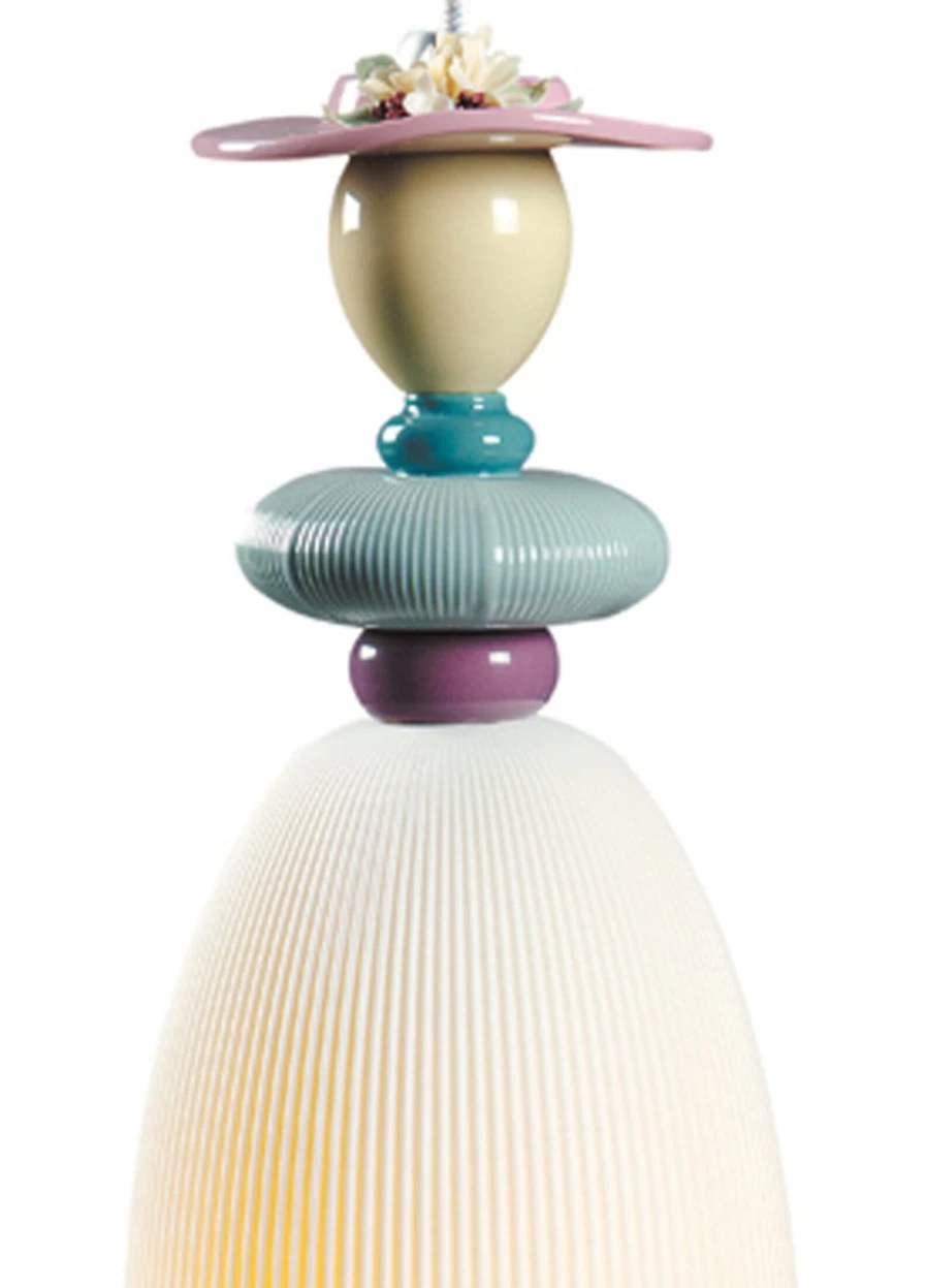 Lladró Mademoiselle Celia Ceiling Lamp - Elegant Crystal Chandelier for Modern Interiors