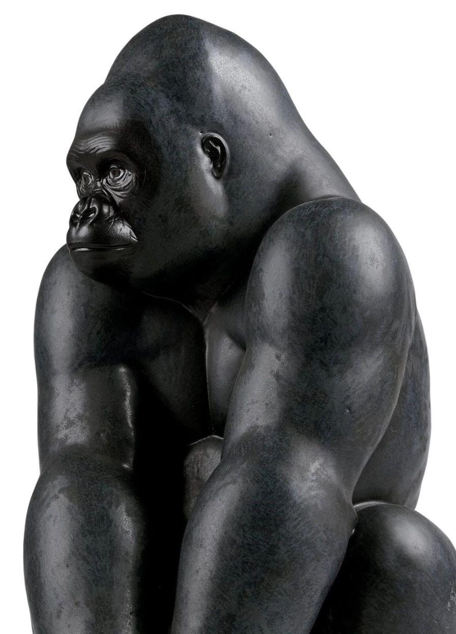 Lladró Gorilla Figurine - Handcrafted Porcelain Sculpture for Collectors
