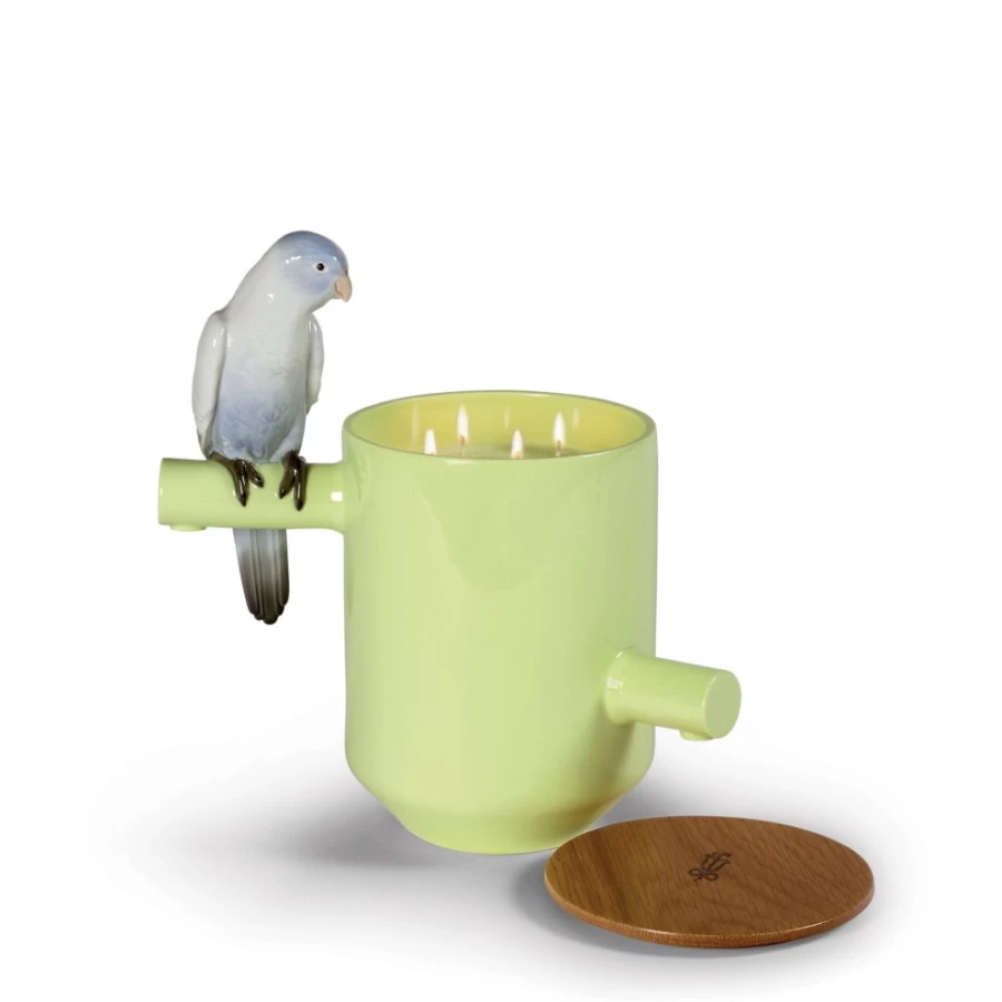 Lladró Parrot's Scented Treasure Green Prairie Scented Home Fragrance