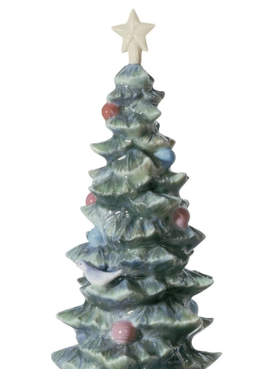 Lladró Porcelain Christmas Tree Figurine - Handcrafted Holiday Decoration Collectible