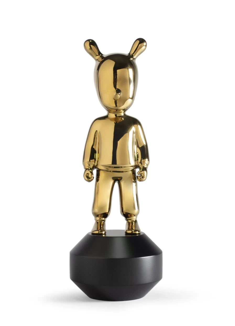 Lladró Golden Guest Figurine - Exquisite Small Collectible Porcelain Statue