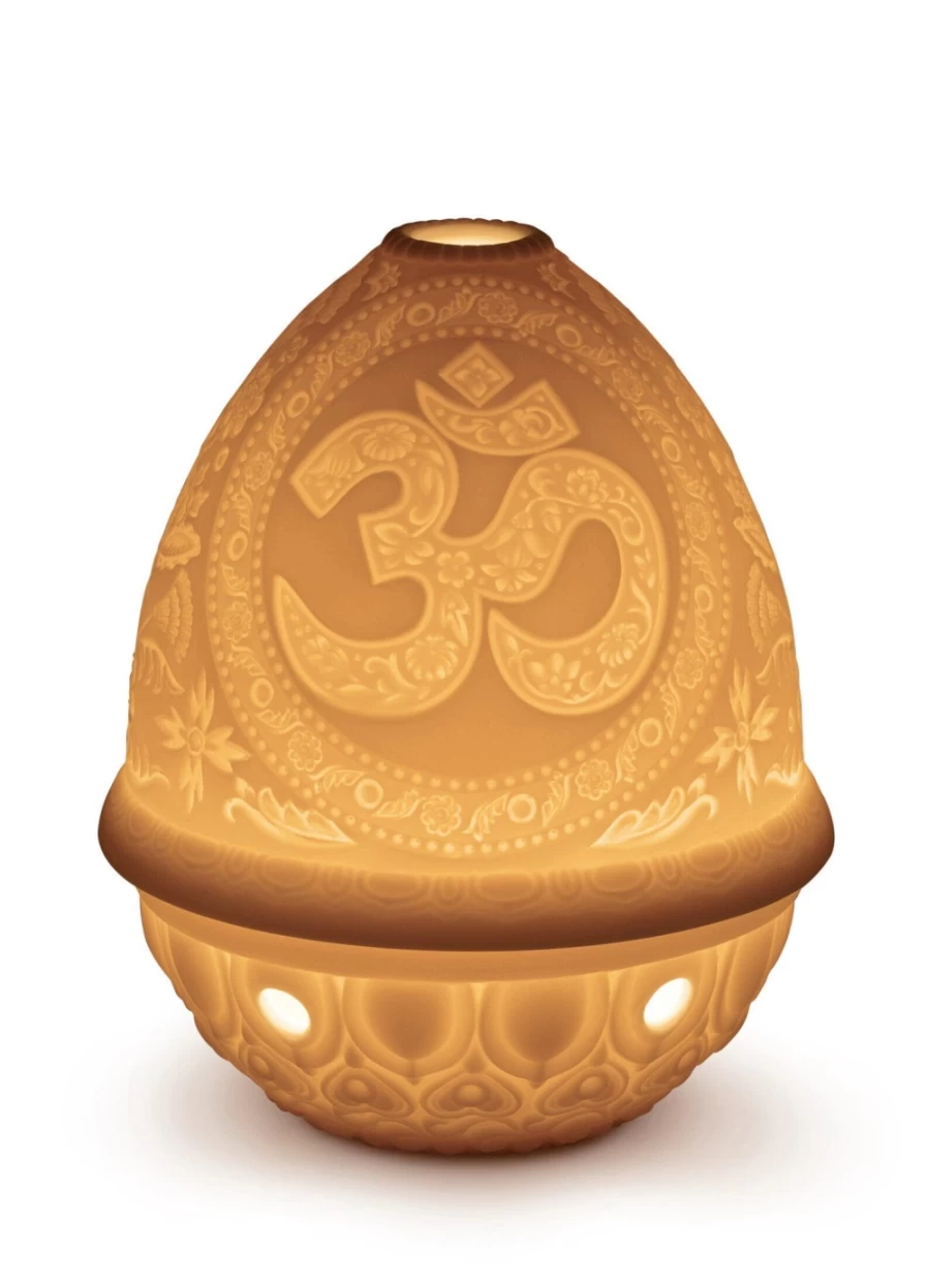 Lladró Om Lithophane Lamp – Handcrafted Porcelain Night Light with 3D Art Design