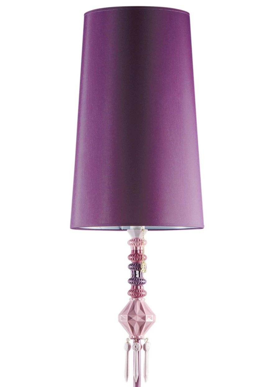 Lladró Belle De Nuit Pink Floor Lamp I - Elegant US Collection