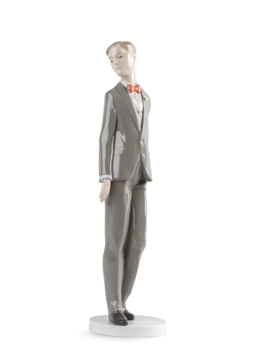 Lladró Soulmates Groom I Porcelain Figurine - Romantic Wedding Gift