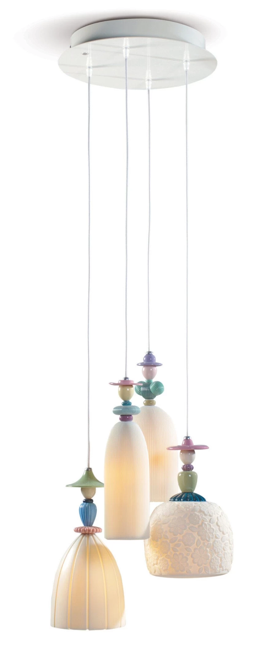 Lladró Mademoiselle 4-Light Ceiling Lamp Coastal Beach Theme Modern Chandelier for US Homes
