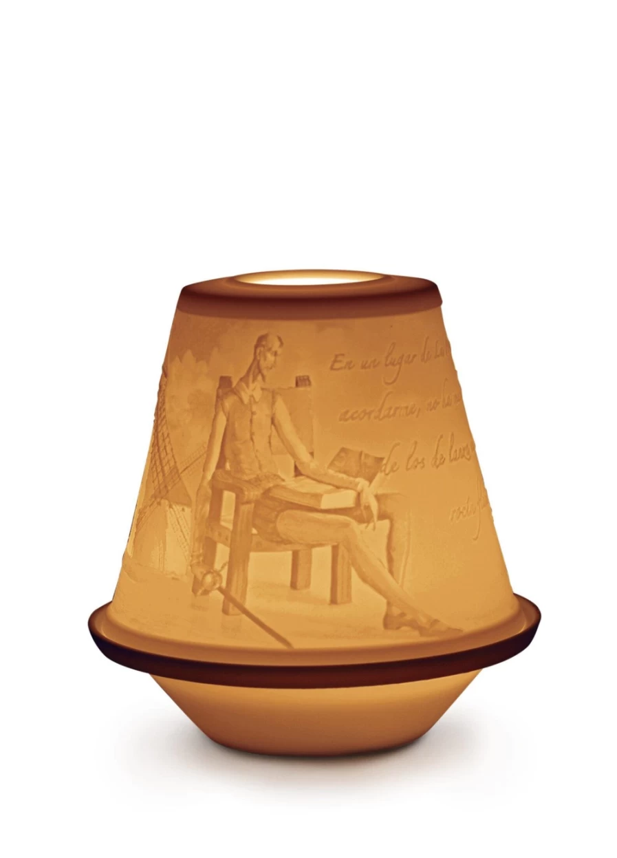 "Lladró Quixote Lithophane Art Piece – Handcrafted Porcelain Collectible"