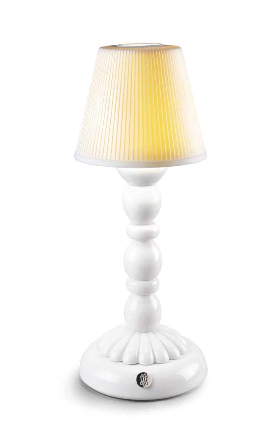 Lladró White Palm Firefly Modern Table Lamp – Elegant Home Lighting Decor