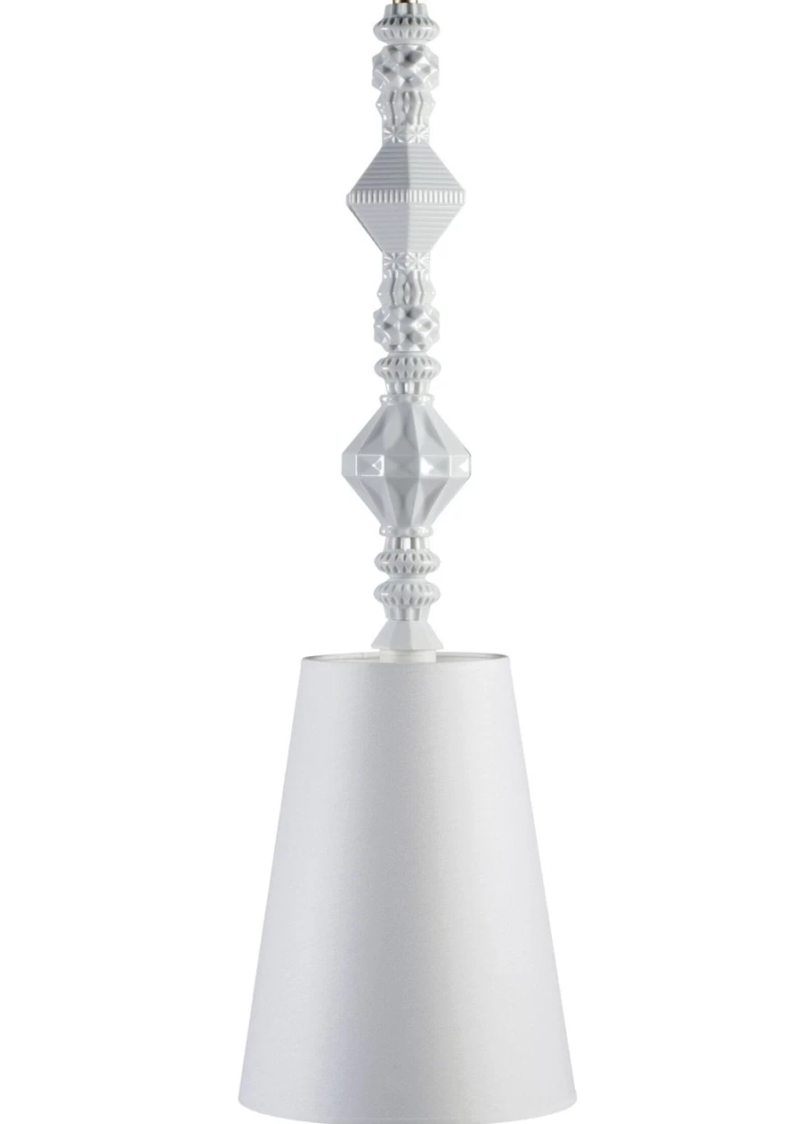 Lladró Belle De Nuit II White Porcelain Ceiling Lamp | Elegant Modern Lighting