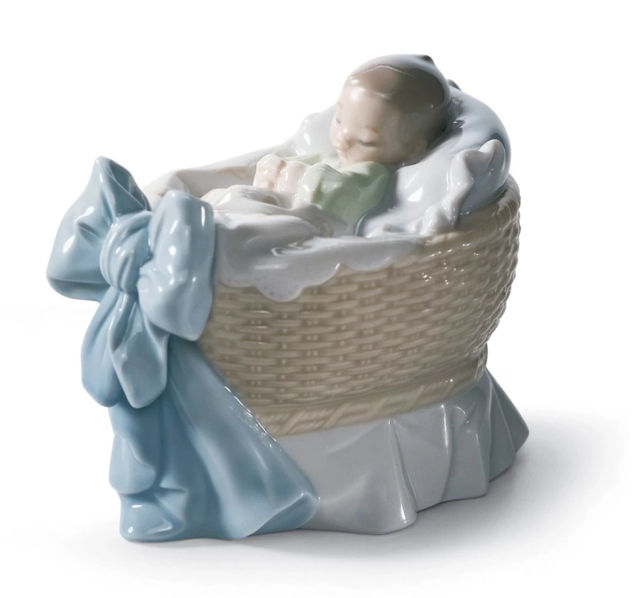 "Lladró New Treasure Boy Porcelain Figurine – Collectible Art Sculpture"
