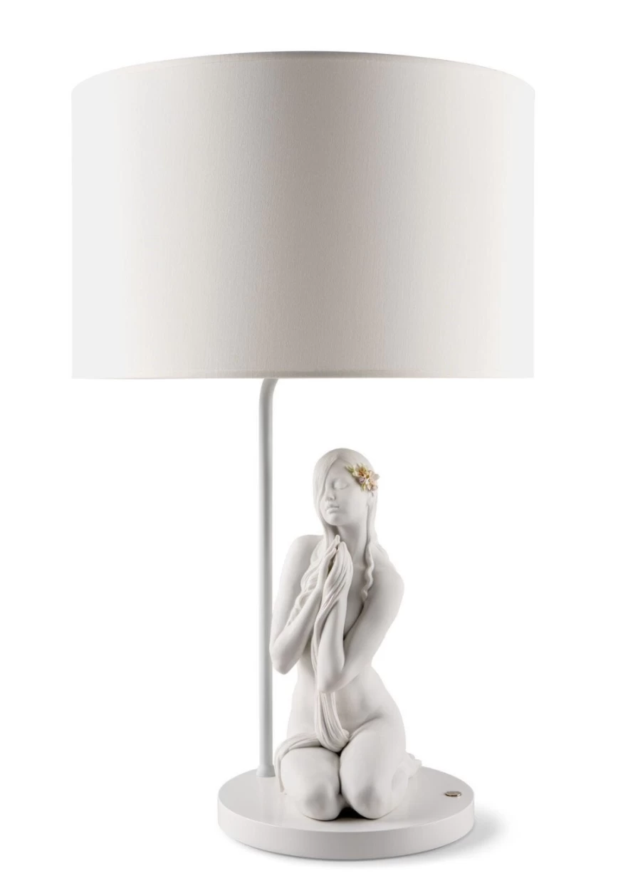 Lladró Inner Peace Table Lamp – Serene Ceramic Night Light for Home Decor (USA)