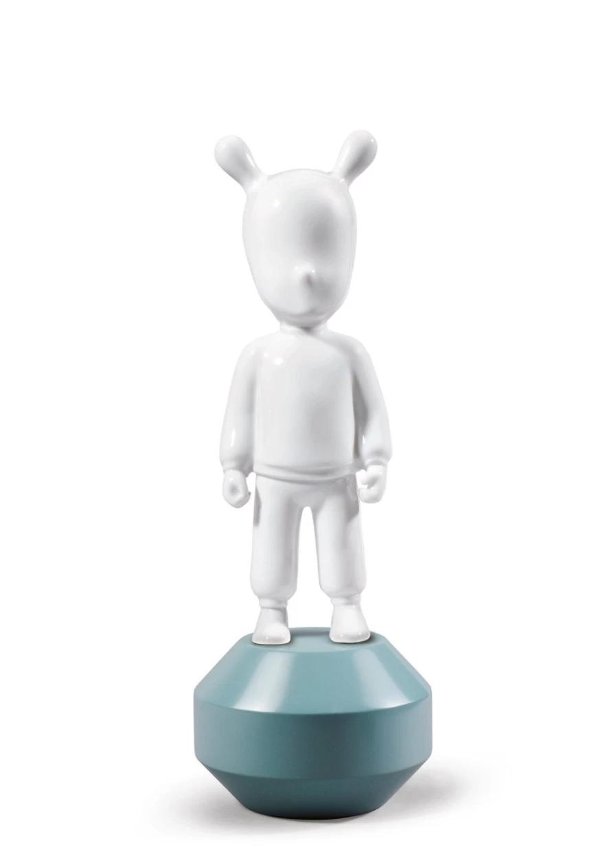 Lladró The Guest Little White On Green Porcelain Figurine - Small Decorative Collectible Model