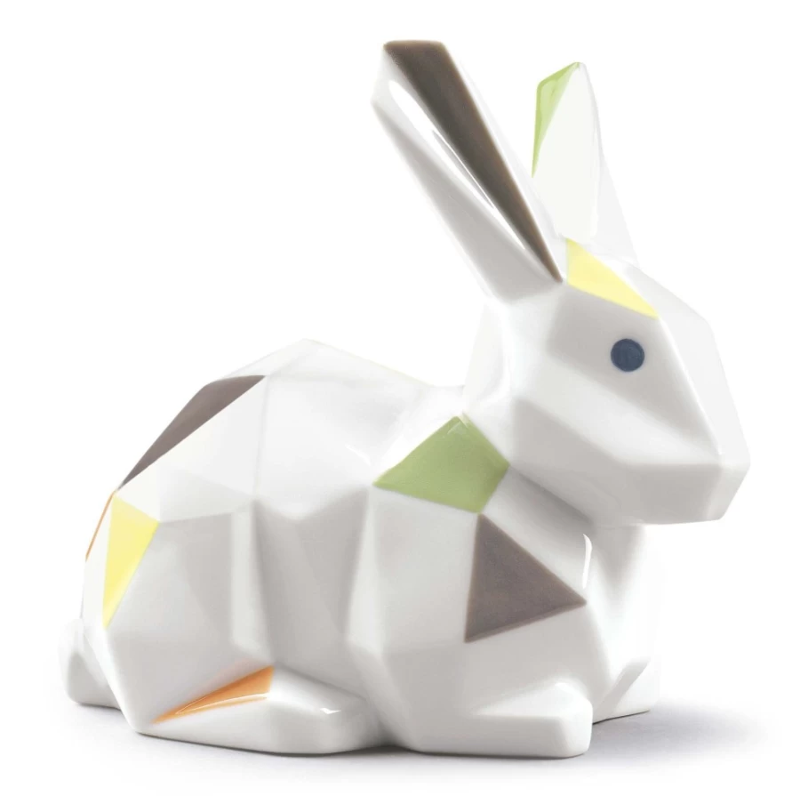 Lladró Porcelain Rabbit Figurine - Handcrafted Collectible Animal Sculpture