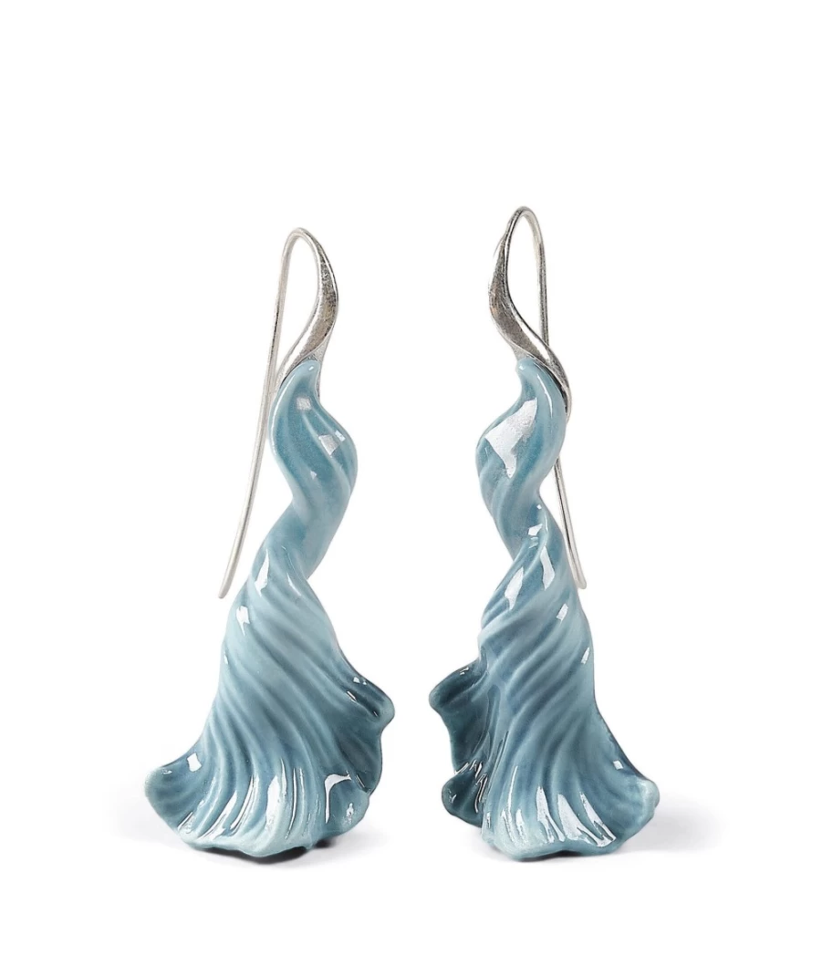Lladró Exquisite Aquarium-Inspired Long Earrings for Elegant Women