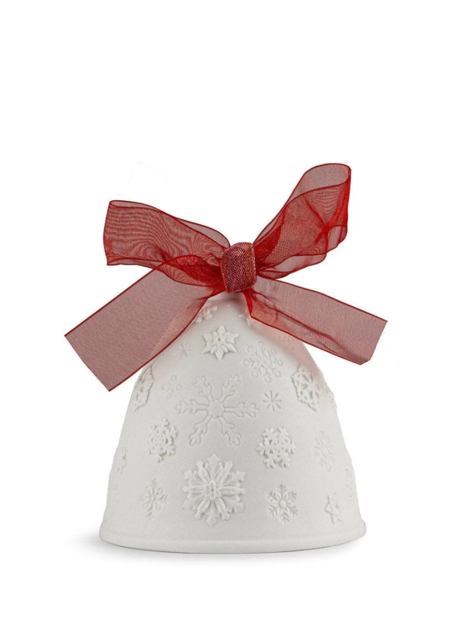 Lladró 2022 Christmas Bell Re-Deco Red Porcelain Holiday Decoration