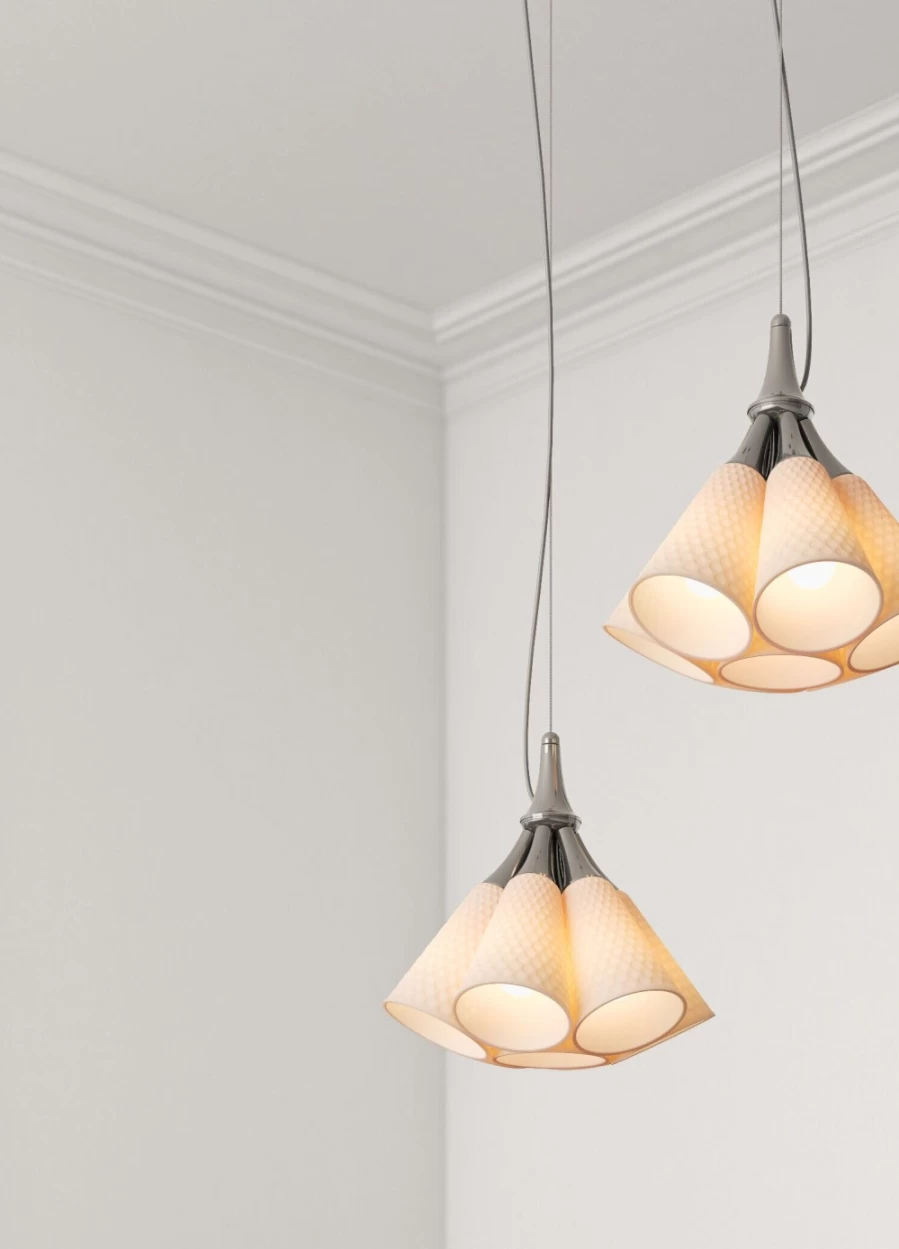 Lladró Black Hanging Lamp - Modern Elegant Ceiling Light for Home Decor