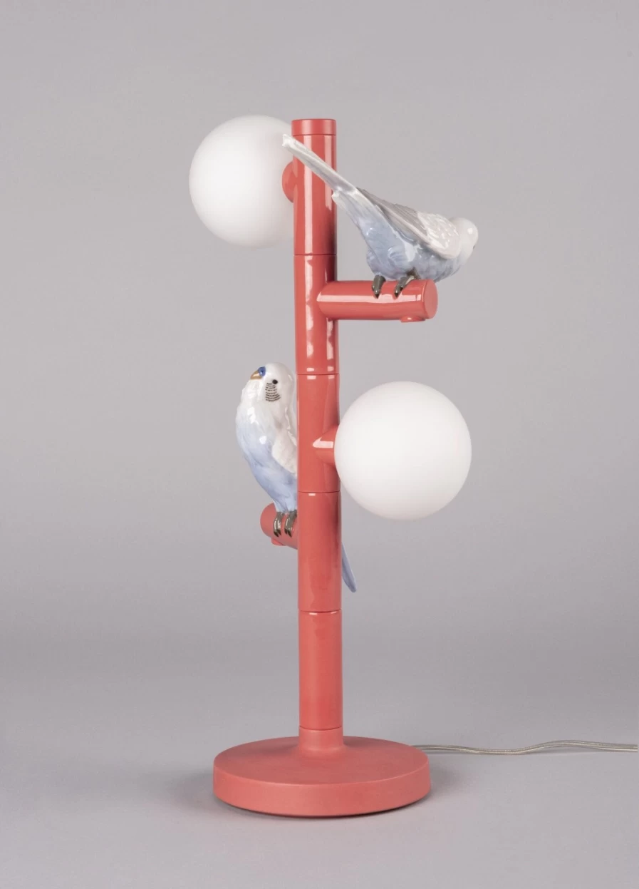 Lladró Parrot Table Lamp - Handcrafted Spanish Ceramic Desk Light for Home Decor
