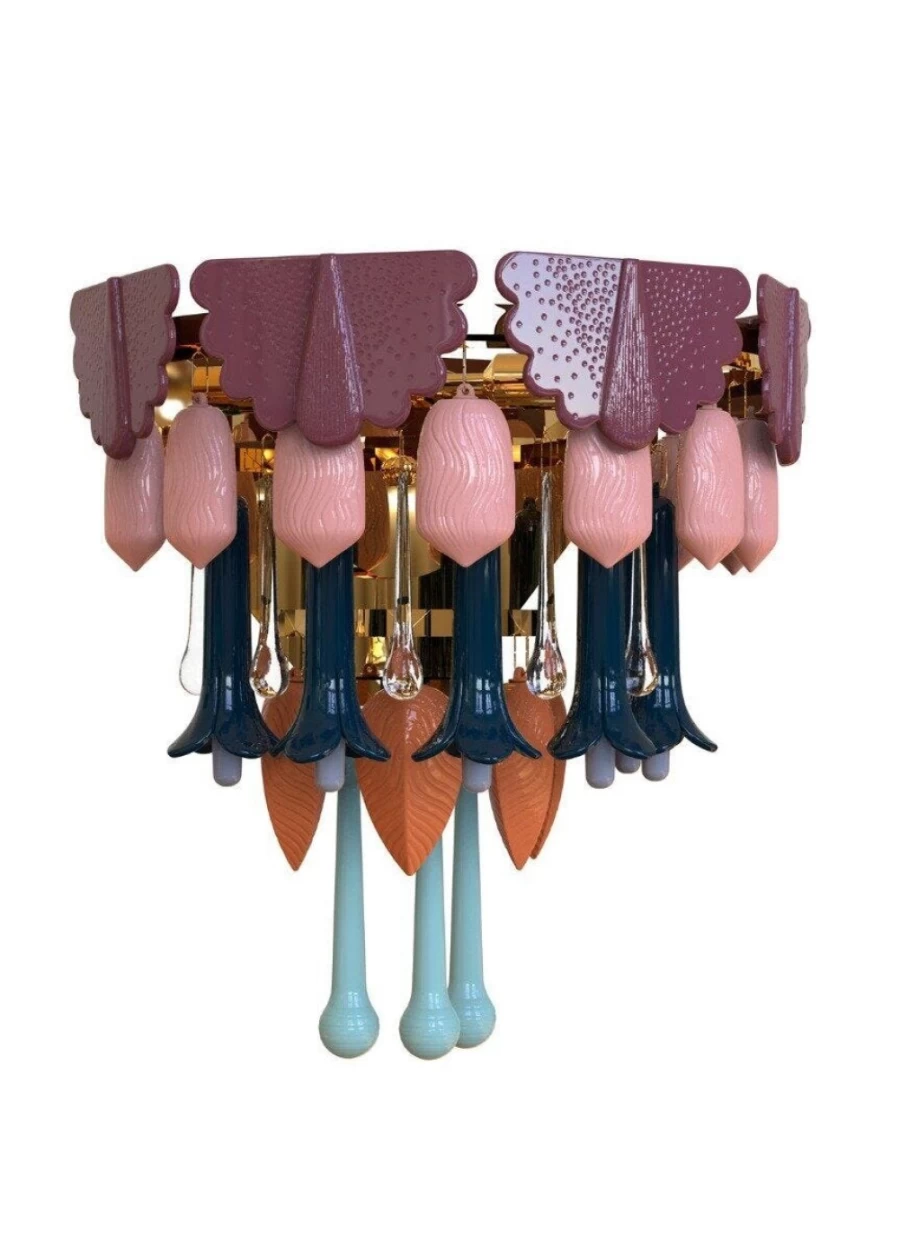 Lladró Fall Seasons Wall Sconce - Handcrafted Ceramic Light Fixture for Autumn Decor