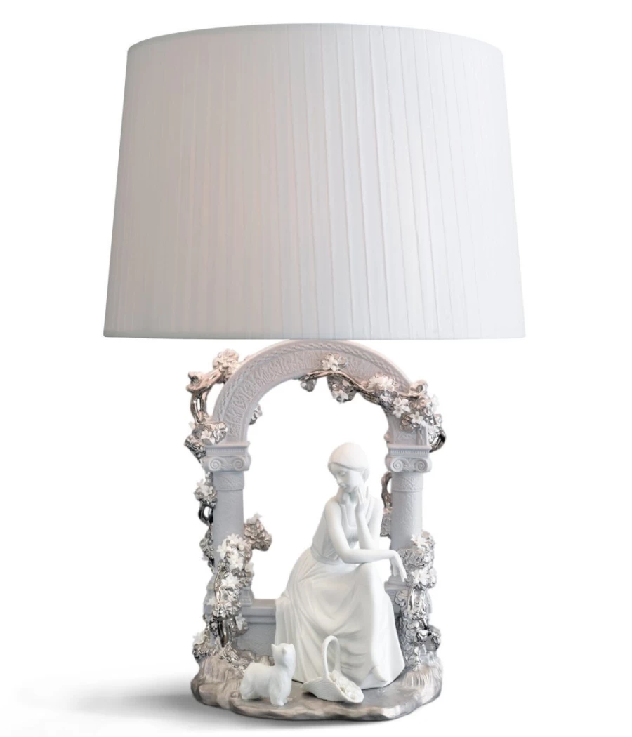 Lladró Tranquility Table Lamp – Elegant Ceramic Night Light for Bedroom & Living Room (USA)