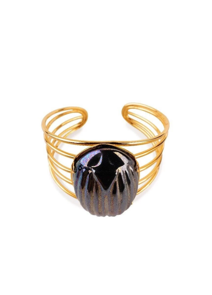 Lladró Scarab Cuff - Elegant Egyptian-Inspired Jewelry for Women