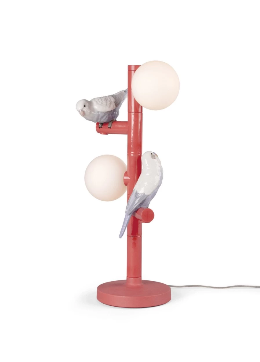 Lladró Parrot Table Lamp - Handcrafted Spanish Ceramic Desk Light for Home Decor