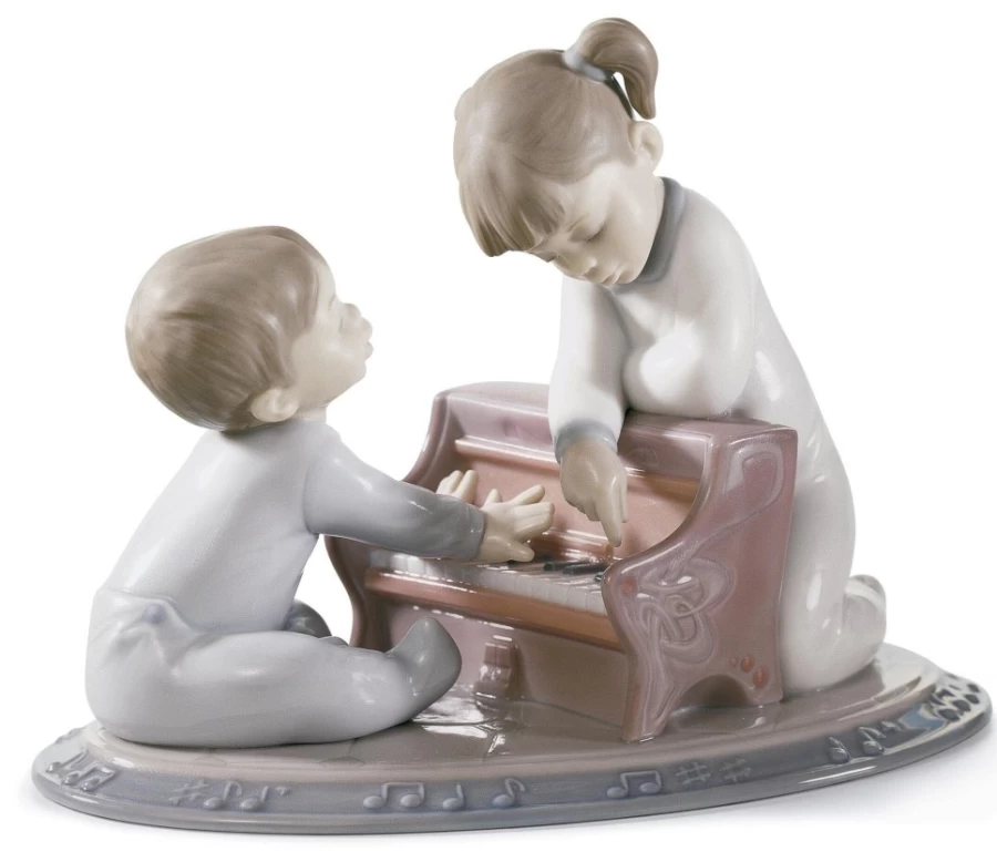 Lladró First Melodies Porcelain Children Figurine - Handcrafted Collectible Art Piece